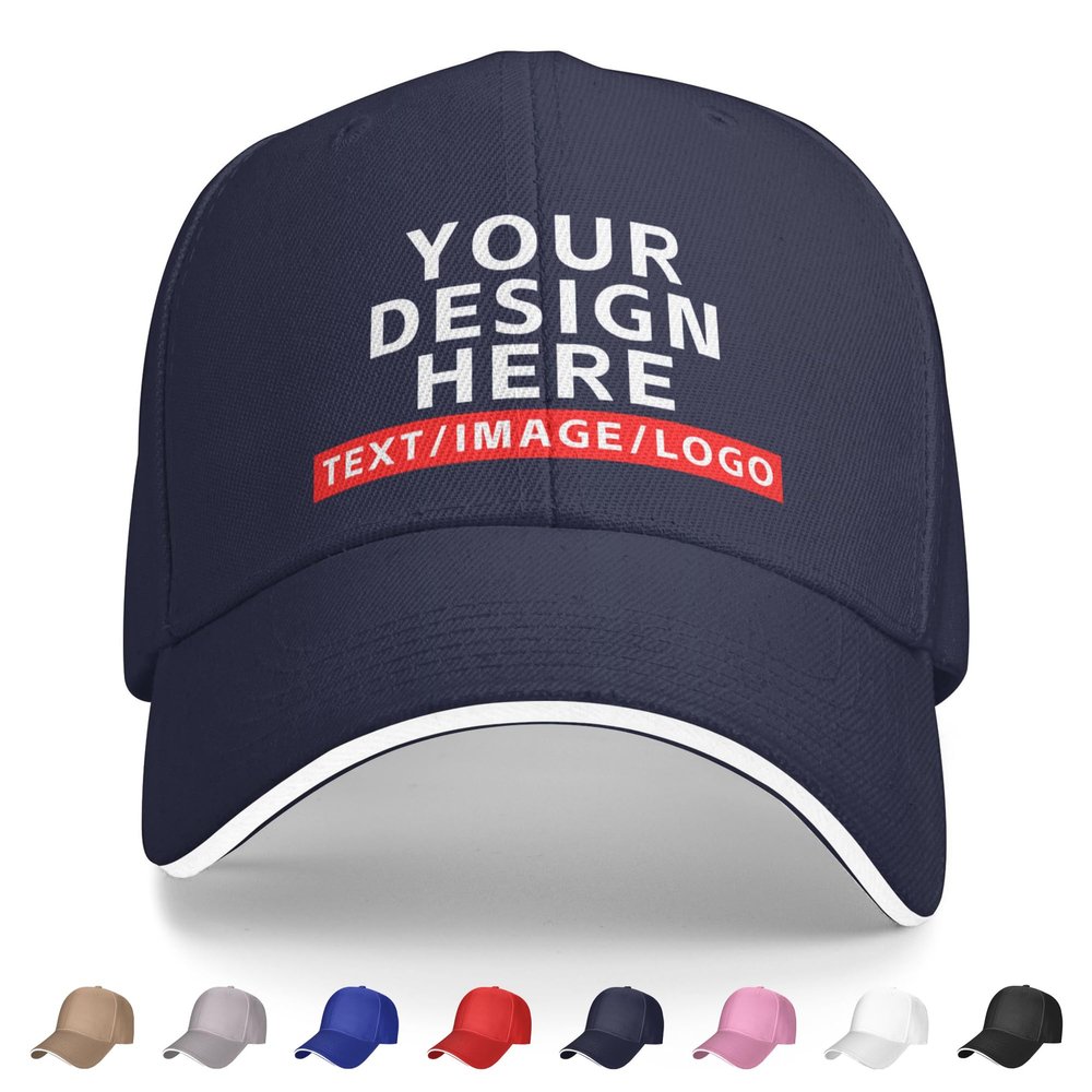 NineFit Basics Custom Gifts for Men Women Black Clothing Custom Beanie Hats for Men Women Hats Design Your Own Logo Text Navy Hat-00019, Midnightblue