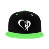 I Love My Lineman Flat Bill Hat Kids Fashion Hip Hop Style Contrast Color Flat Brim Hat Green view 2
