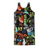 IBTOM CASTLE Toddler Boys Girls Color Block One Piece Swimsuit Swimwear Summer Holiday Beachwear Bathing Suit Swim Suits for Kids Swimming Black Dinosaur 5T view 1