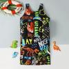 IBTOM CASTLE Toddler Boys Girls Color Block One Piece Swimsuit Swimwear Summer Holiday Beachwear Bathing Suit Swim Suits for Kids Swimming Black Dinosaur 5T view 2