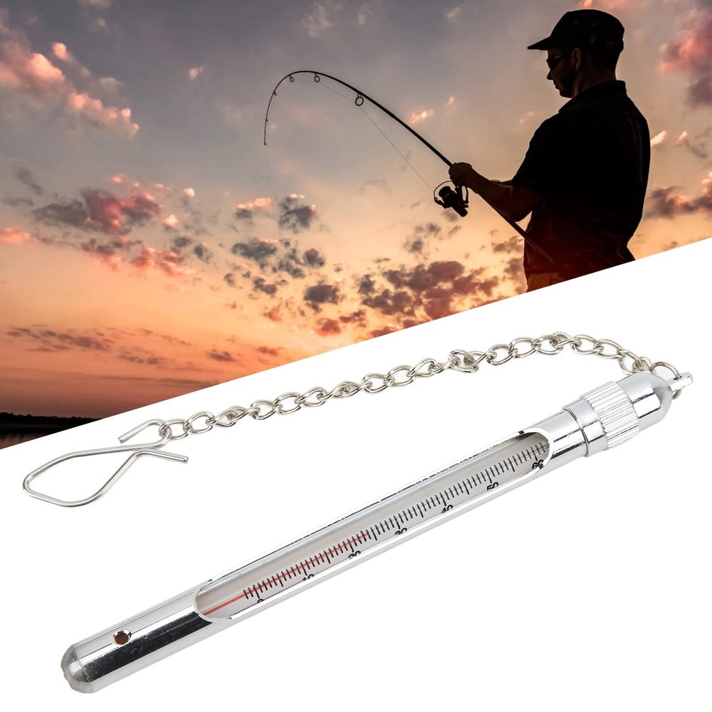 VGEBY Fishing Thermometer Stream Water Temperature Measurement Tools Fly Fishing Thermometer