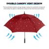 ZDSSM Automatic Open Golf Umbrella, 54/62/68/72 inch Extra Large Oversize Double Canopy Vented Stick Umbrellas, Windproof Waterproof Umbrella for Men And Women view 3