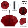 ZDSSM Automatic Open Golf Umbrella, 54/62/68/72 inch Extra Large Oversize Double Canopy Vented Stick Umbrellas, Windproof Waterproof Umbrella for Men And Women view 4