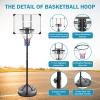 MIUDGIG 7.5-9.2ft Portable Basketball Hoop & Goals, Adjustable Height Basketball Goal System, Basketball Hoop Stand with 32Inch Shatterproof Backboard & 17" Rim for Youth/Adults, Indoor/Outdoor(White) view 2