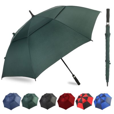 ZDSSM Automatic Open Golf Umbrella, 54/62/68/72 inch Extra Large Oversize Double Canopy Vented Stick Umbrellas, Windproof Waterproof Umbrella for Men And Women