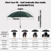 ZDSSM Automatic Open Golf Umbrella, 54/62/68/72 inch Extra Large Oversize Double Canopy Vented Stick Umbrellas, Windproof Waterproof Umbrella for Men And Women view 2