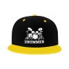 NMNRRPTLS Drumsticks Drummer Tools Flat Brim Hat Kids Fashion Hip Hop Style Contrast Color Snapback Hat Yellow view 2