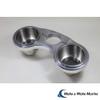 Make A Wake Marine Boat T-Top Tower Double Cup Holder Clamp on, Aluminum view 4