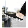 Hhhchpm Men's Slip-on Mules Half Sneakers, Casual Walking Shoes Outdoor, Backless Sneakers, Open Back Shoes (Black and White,13.5) view 4