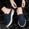 Hhhchpm Men's Slip-on Mules Half Sneakers, Casual Walking Shoes Outdoor, Backless Sneakers, Open Back Shoes (Dark Blue Orange,8.5) view 4