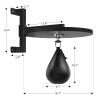 WYGVNR Hardwood Speed Bag Platform kit, Adjustable Speed Bag Mount Swivels for Boxing Training, Workout (Black) view 2