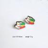 Pingyongchang 6 Pairs Cute Teacher Stud Wood Earrings Funny Handmade Colorful Book Pencil Crayon Ruler Wooden Student Earrings for Women Back to School Jewelry Teacher Graduation Gift-Set B view 2