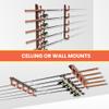 Gocozer Fishing Rod Holder for Garage, H5 Wall or Ceiling Mounted Fishing Pole Holders with Soft Protective Pad, Fishing Rod Storage Organizer, Horizontal Fishing Rod Wall Mount Nets Storage (4 PACK) view 2