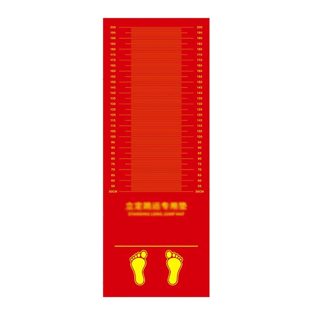 0.8/0.9M Wide Sports Long Jump Mat,Rubber Workout Mats for Home Gym Flooring,Wear-Resistant Physical Training Pad for Indoor Outdoor Children, Red