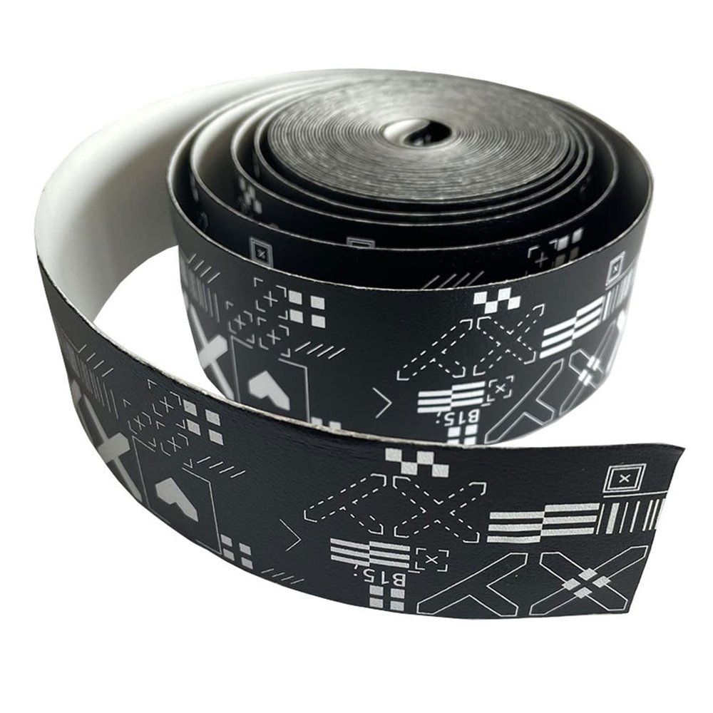 FGDTREE 5M Printing 3.5cm Width Tennis Overgrips Frame Protect PU Tennis Grip 5M Beach Racket Protective Tape Sport Accessories Tennis Racket Tape Grip Racket Head Tape Tennis Equipment Accessories