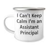 Funny Assistant Principal Gifts for Father's Day - 12oz Camping Mug - I Can't Keep Calm I'm An Assistant Principal view 1