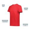 Augusta Sportswear Youth All-Day Core Basic 50/50 Tee, Cherry Red, L view 4
