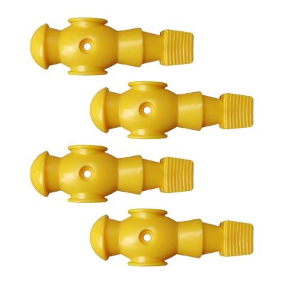 Fancyes 4 Pieces Foosball Man Foosball Guys Replacement Mini Foosball Accessories for Table Game Sculpture 5/8" Table Soccer Player, Yellow
