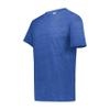 Augusta Sportswear Youth All-Day Core Basic Tri-Blend Tee, Royal Heather, L view 1