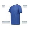 Augusta Sportswear Youth All-Day Core Basic Tri-Blend Tee, Royal Heather, L view 4