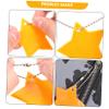 balacoo 52pcs Lightweight Reflective Pendants Star Shaped Design High Visibility Keychain Charms for Night Safety view 2