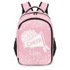Zaaprint Cheer Pink School Backpack Waterproof Casual Pack for Hiking Camper Multi-Function Pack view 1