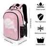 Zaaprint Cheer Pink School Backpack Waterproof Casual Pack for Hiking Camper Multi-Function Pack view 2