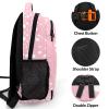 Zaaprint Cheer Pink School Backpack Waterproof Casual Pack for Hiking Camper Multi-Function Pack view 4