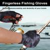 SUJAYU Fishing Gloves - Anti-slip Silicone Sailing & Kayak Gloves, UV & Sun Protection, Fly Fishing Accessories (Black, Medium) view 2
