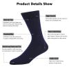 DRASEX Men's Dress Socks Business Classic Solid Pattern Lightweight Cotton Comfortable Breathable Crew Socks view 3