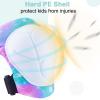 FIODAY Knee Pads for Kids Protective Gear Set Adjustable Kids Knee Pads and Elbow Pads with Wrist Guard for Girls Roller Skates Cycling Bike Skateboard Scooter Knee Pads, 3-8 Years,Teal Pink view 2