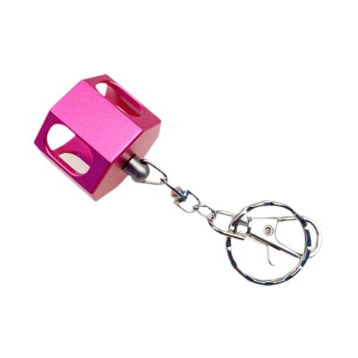 Aosekaa Pool Cue Chalk Holder Octagonal Chalk Case with Keychain, Pink
