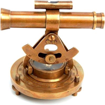 Antique Nautical world Vintage Brass Alidade Compass, 5 Inches, Solid Construction, Maritime Design