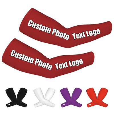 GRAXILON Custom Arm Sleeve Personalized with Number Name Photo Elastic Breathable Sleeves Covers for Men Women, Brown