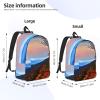 MDATT Blue Ridge Mountains Backpacks Lightweight With 1 Main Compartment, Tote Shoulder Hiking Bag, Small, Black view 4