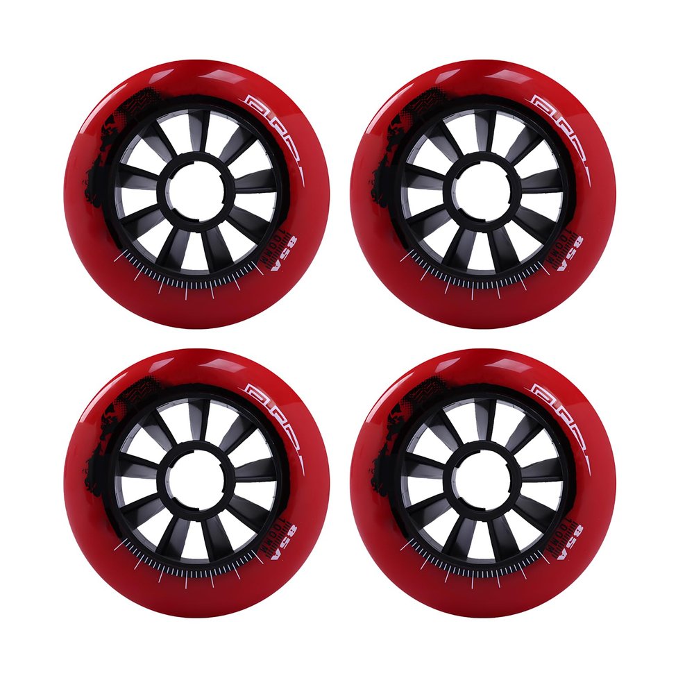 ZYANLING Inline Skate Wheels Outdoor & Indoor 4 Pack 100mm 85A Roller Hockey Wheels, Replacement Roller Skate Wheels for Speed Skating Skate