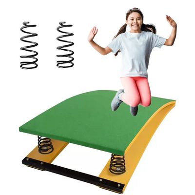 exproyzk Junior Springboard for Gymnastics - Spring-Loaded Springboards - Long Jump Starting Board - for Athletics, Flips, Gymnastics, Martial Arts (Color : Green, Size : 80x50x20cm)