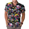 Farm Animal Print Short Sleeve Hawaiian Shirt, Funny Pattern Casual Button Shirt, Summer Shirt, Birthday Gifts view 1