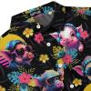 Farm Animal Print Short Sleeve Hawaiian Shirt, Funny Pattern Casual Button Shirt, Summer Shirt, Birthday Gifts view 3