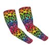Rainbow Leopard Print Cooling Arm Sleeves Cover Summer Sun Protection Arm Sleeves For Men Women Outdoor Sports Ice Silk Arm Sleeves For Baseball Cycling Golf Running view 1