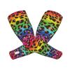 Rainbow Leopard Print Cooling Arm Sleeves Cover Summer Sun Protection Arm Sleeves For Men Women Outdoor Sports Ice Silk Arm Sleeves For Baseball Cycling Golf Running view 2