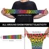 Rainbow Leopard Print Cooling Arm Sleeves Cover Summer Sun Protection Arm Sleeves For Men Women Outdoor Sports Ice Silk Arm Sleeves For Baseball Cycling Golf Running view 4