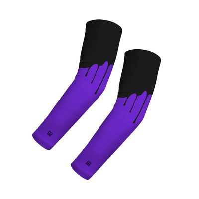 DEHAHA Unisex Drip Compression Running Sleeves UV Protection Sports Sleeve, Purple Adult Small/Med