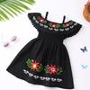 1IMEKIS Mexican Dress for Girls: Baby Fiesta Outfit Traditional Toddler Fiesta Dress Party Kids Ethnic Wear Summer Flower Embroidery Cinco De Mayo UNO Birthday Cake Smash Photoshoot Black 12-18 Months view 3