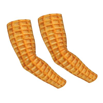 RUAYSNI Waffles Texture Cooling Arm Sleeves - Summer Sun Protection for Men Women - Ice Silk Cover for Outdoor Sports, Baseball, Cycling, Golf, Running