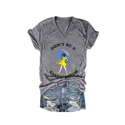 MOGUI Salty Bitch Shirt Salty Bitch T-Shirt Salty Shirts for Women Funny Tank Top Loose Casual Tshirt Women Funny Gift Grey, 4X-Large
