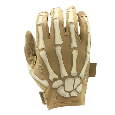 TACLAB Reaper Skeleton Gloves - Thin and Lightweight for Summer, Airsoft, Paintball, Cycling, Motorcycle, Multipurpose (Coyote, L)