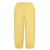 BIVENANT Yellow Linen Pants for Women Cotton Pants Casual Summer Pants Capri Pants Elastic Waist Pants Wide Leg Trousers Cropped Pants view 3