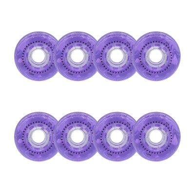 NineFit Basics Roller Skate Wheels Indoor/Outdoor Inline Wheels 85A 68mm 70mm 72mm Inline Replacement Wheels Pink and Purple 8 Pack