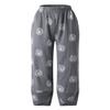 BIVENANT Grey Linen Pants for Women Cotton Pants Casual Summer Pants Capri Pants Elastic Waist Pants Wide Leg Trousers Cropped Pants view 2